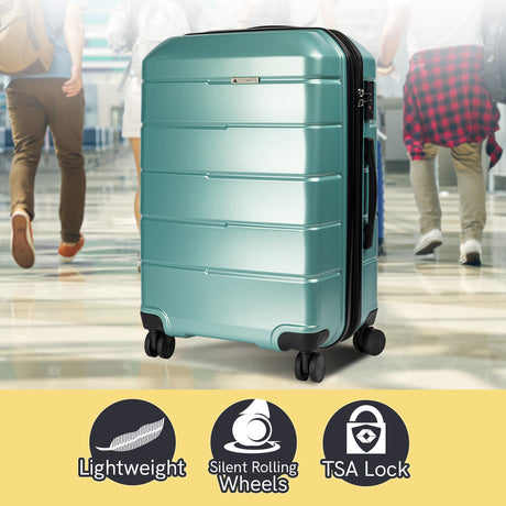 Olympus Artemis 24in Hard Shell Suitcase ABS+PC Electric Teal