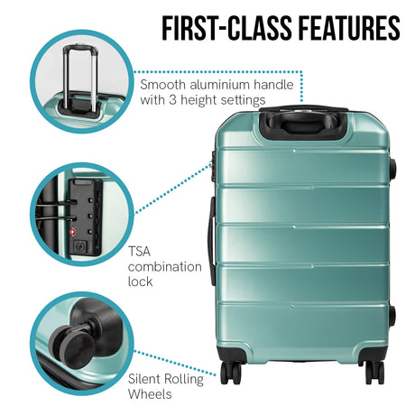 Olympus Artemis 24in Hard Shell Suitcase ABS+PC Electric Teal