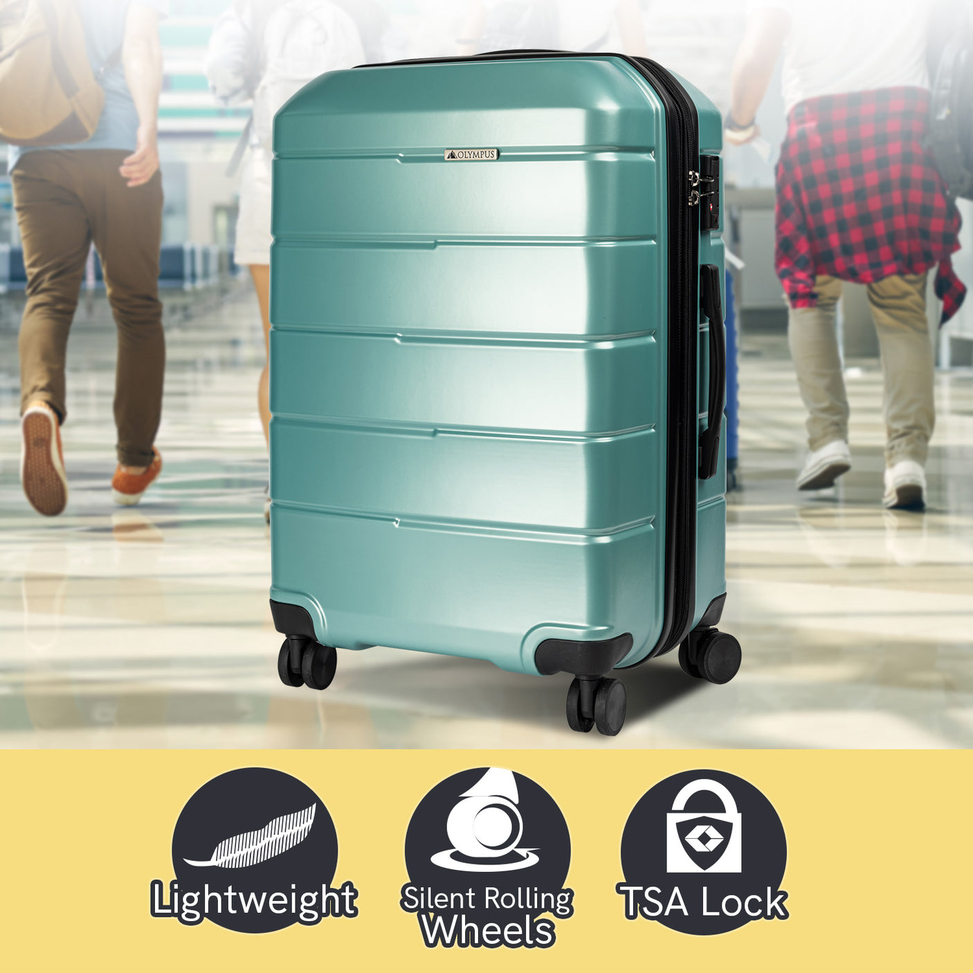 Olympus Artemis 28in Hard Shell Suitcase ABS+PC - Electric Teal