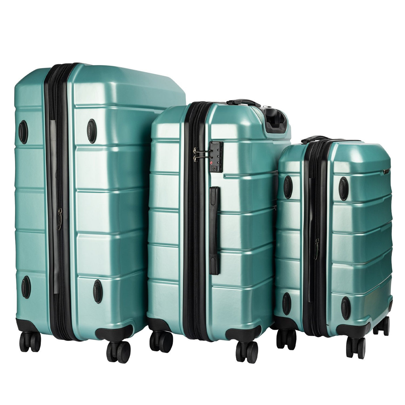 Olympus 3PC Artemis Luggage Set Hard Shell ABS+PC - Electric Teal