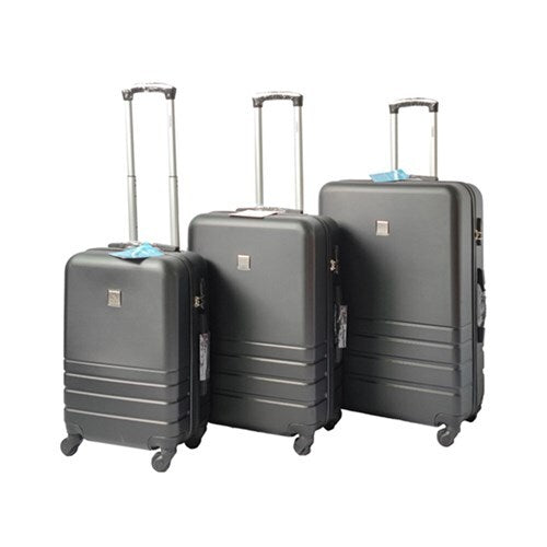 YES4HOMES ABS Luggage Suitcase Set 3 Code Lock Travel Carry Bag Trolley Black 50/60/70