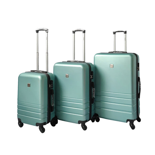 YES4HOMES ABS Luggage Suitcase Set 3 Code Lock Travel Carry Bag Trolley Green 50/60/70