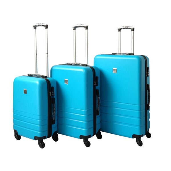 YES4HOMES ABS Luggage Suitcase Set 3 Code Lock Travel Carry Bag Trolley Aqua 50/60/70