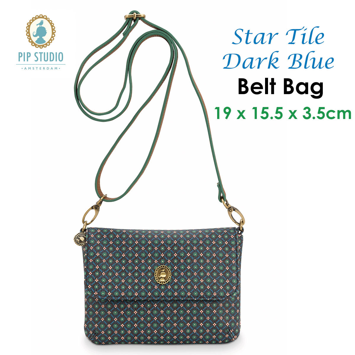 PIP Studio Star Tile Dark Blue Belt Bag