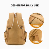 Unisex Khaki Canvas Backpack | Waterproof & Tough Outdoor Travel Rucksack