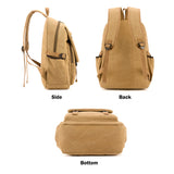 Unisex Khaki Canvas Backpack | Waterproof & Tough Outdoor Travel Rucksack