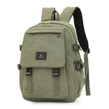 Unisex Navy Green Canvas Backpack | Waterproof & Reliable Travel Rucksack