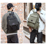 Unisex Navy Green Canvas Backpack | Waterproof & Reliable Travel Rucksack