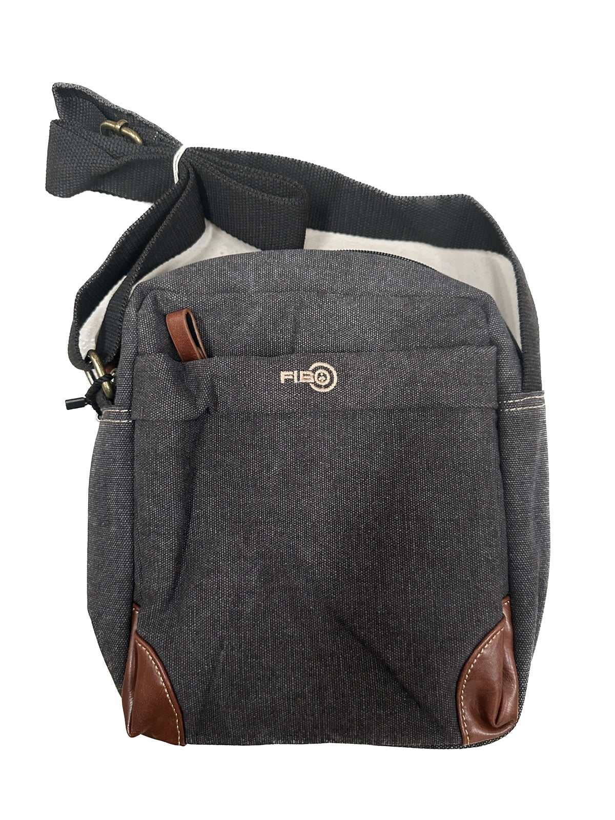 FIB Explorer Canvas Cross Body Travel Bag - Black