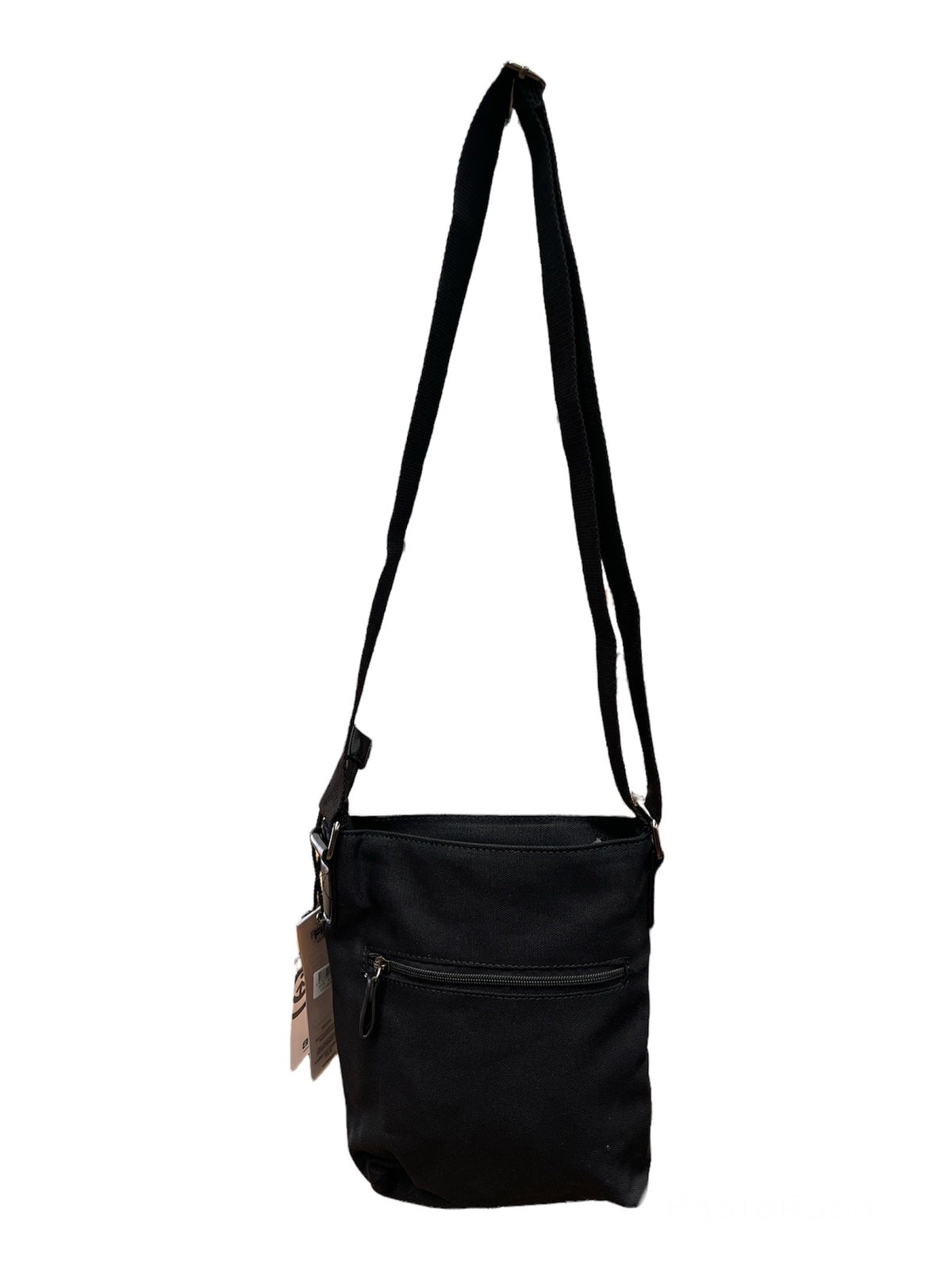 FIB Byron Cotton Canvas Sling Bag Shoulder Travel - Black