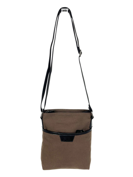 FIB Byron Canvas Sling Bag Shoulder Travel - Brown