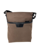 FIB Byron Canvas Sling Bag Shoulder Travel - Brown