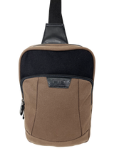 FIB Byron Sling Backpack Bag Travel w/ Single Adjustable Strap - Brown