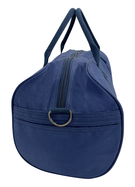 FIB Barrell Duffle Bag Travel Cotton Canvas Sports Luggage - Blue