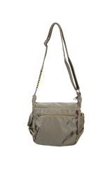 FIB Mens Flapover Shoulder Bag Cross Body Travel Satchel Shoulder Strap - Sand