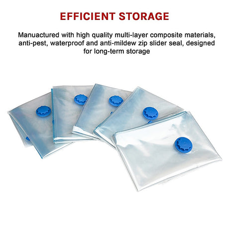 Vacuum Bags x12 | Compact Clothing Storage Space Saver for Travel